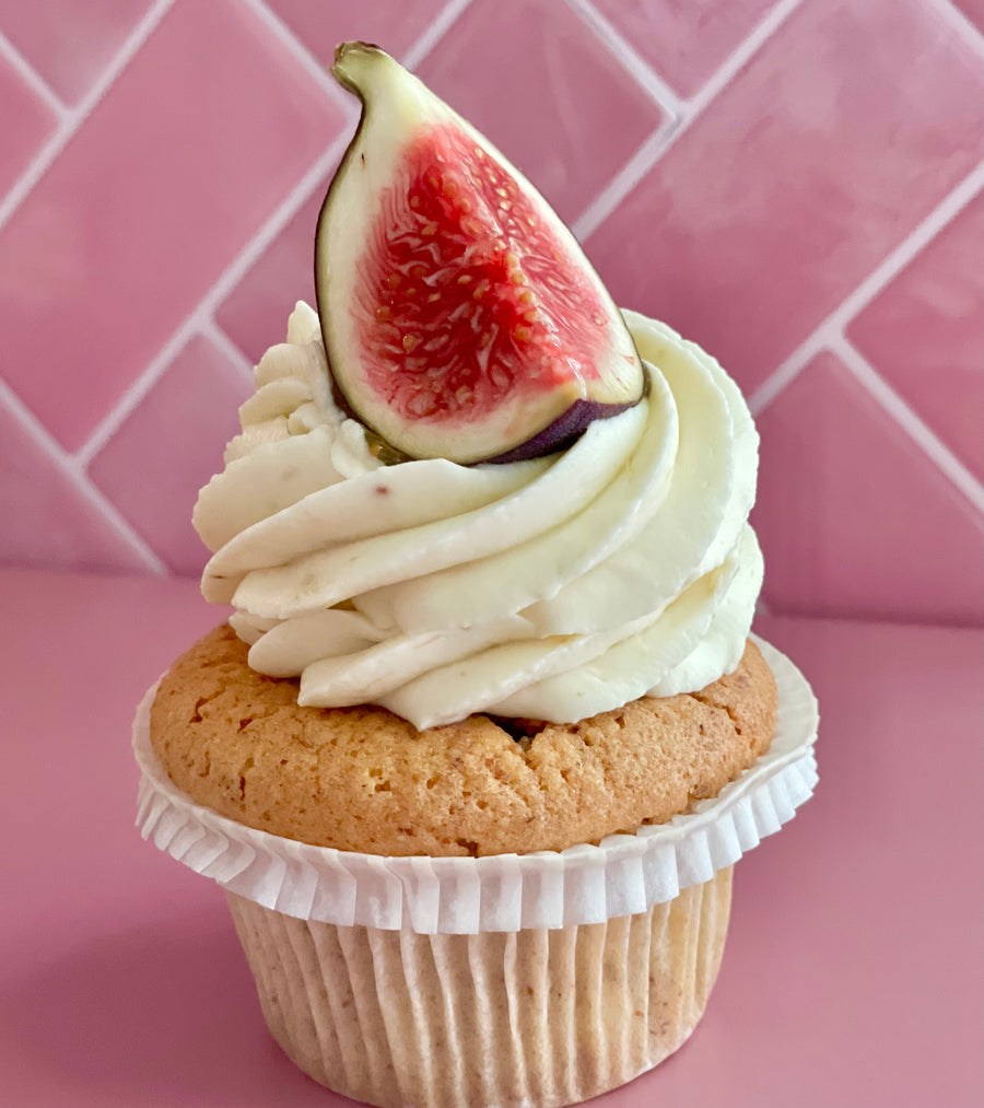 HERBSTSPECIAL! Weißer Schoko-Feigen Cupcake, glutenfrei
