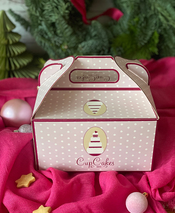 Cupcake-4er-Set: Winterhaube & Weihnachtsstern