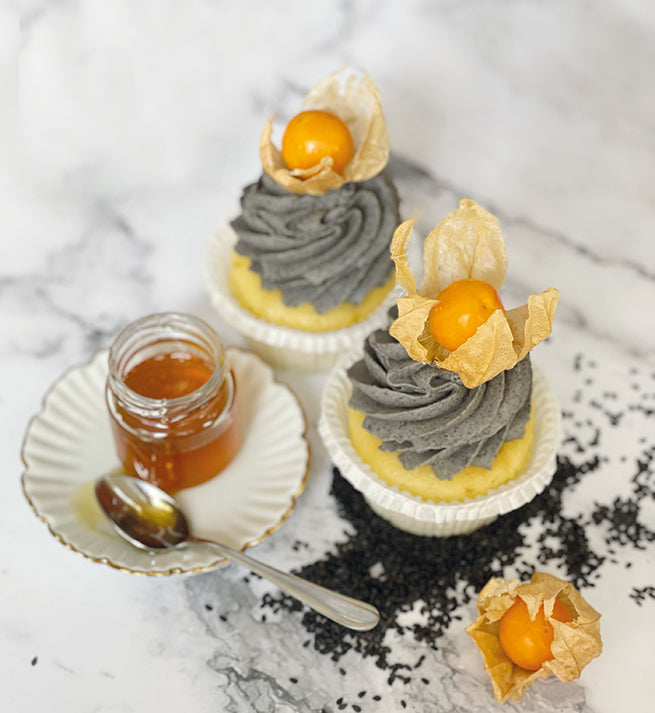 Schwarzer Honig Cupcake, glutenfrei!