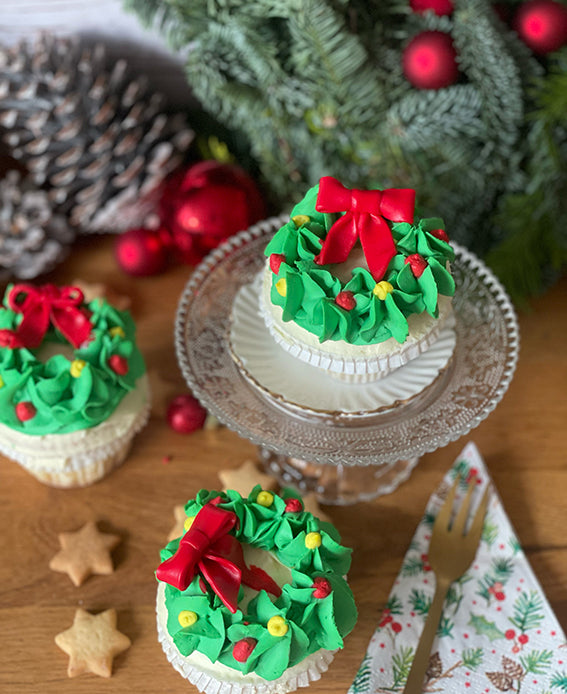 Weihnachtskranz Cupcake bis 24. Dezember erhältlich!