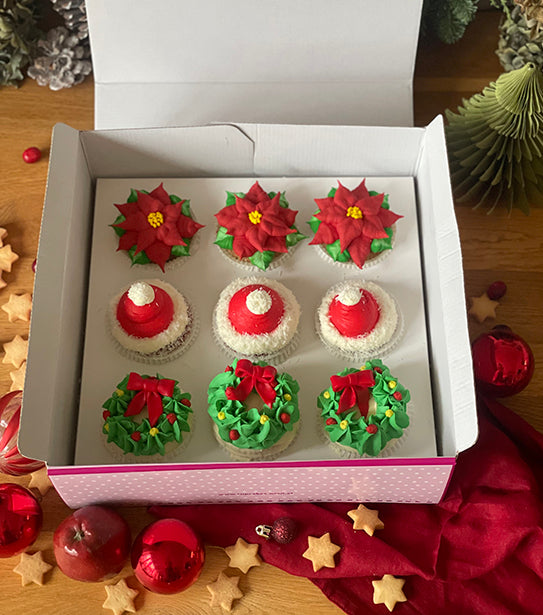 Xmas-Cupcakes, 9er-Set